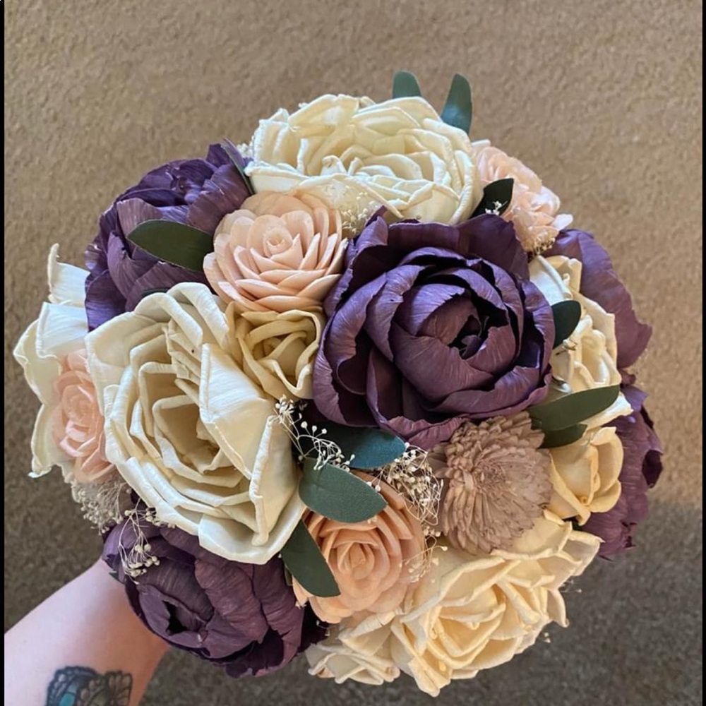 Sola Wood Flower Wedding Bouquet